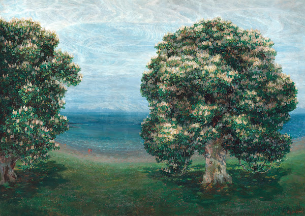 Blühende Kastanien 1900