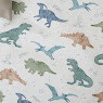 Children's changeable bedding set 4 el Twins Satin Limited Dinosaurs grey