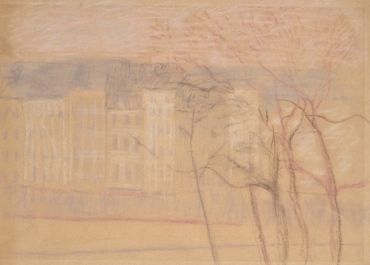 Häuserzeile in Paris Quai dAnjou 1935