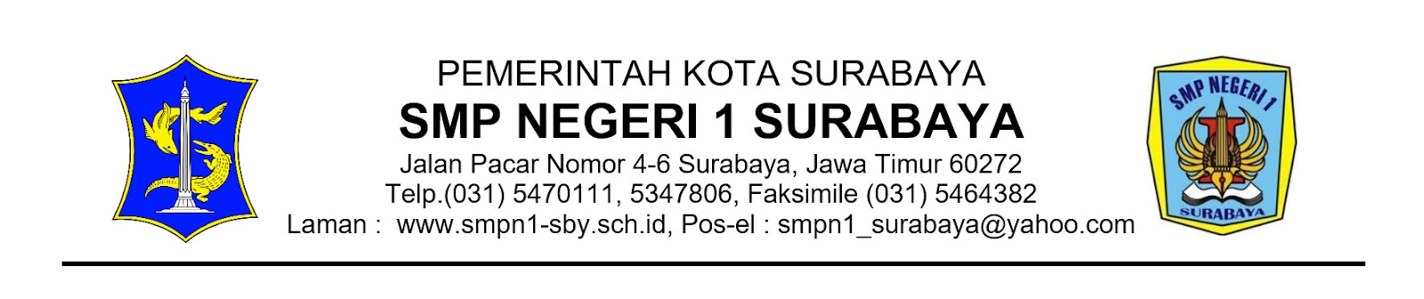 Kop Sekolah SMPN 1 Surabaya