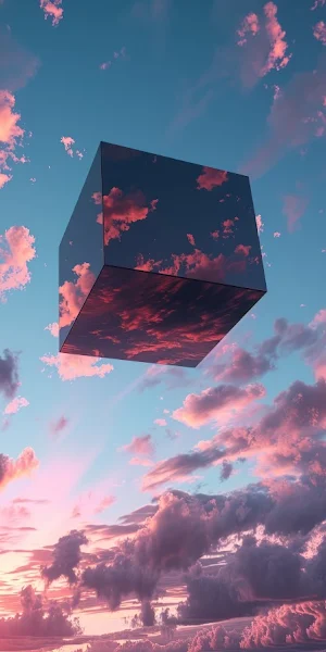Ai Art, Colorful, Clouds, Cube 5K Wallpaper Background
