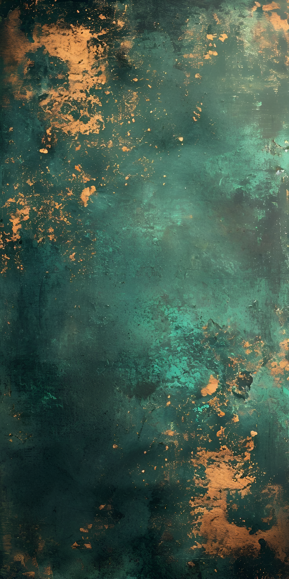 Aged Verdigris Patina Texture with Oxidized Copper Splatter - Free 4K mobile Wallpaper