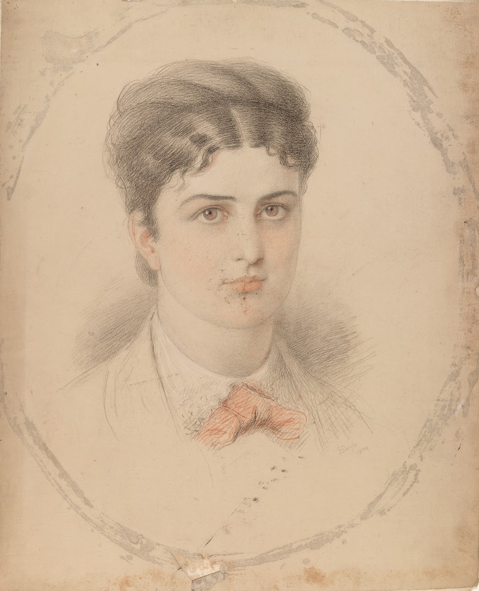 Portrait of a Lady with a Red Bow tie 1870