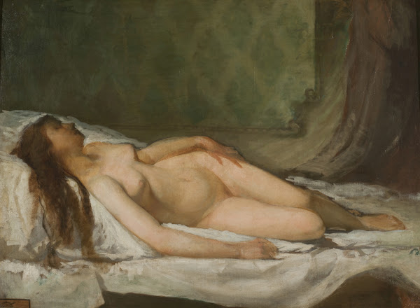 Naked woman asleep circa 1865 1870