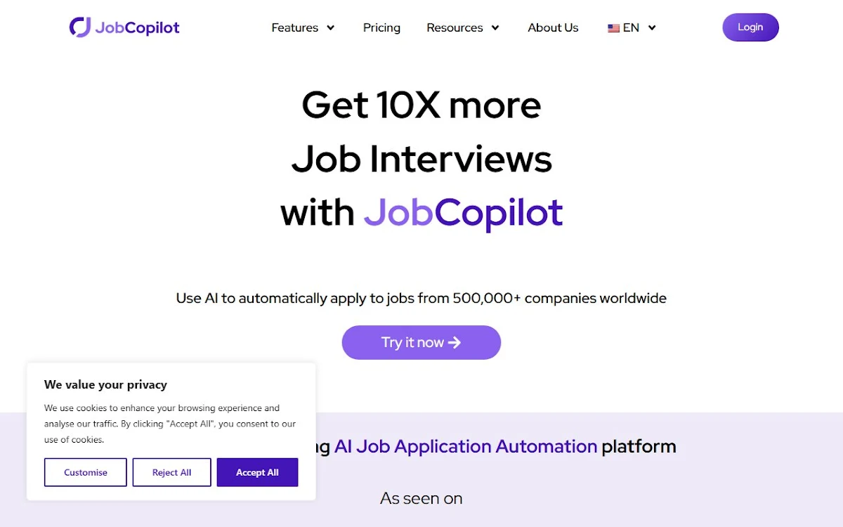 Captura de JobCopilot