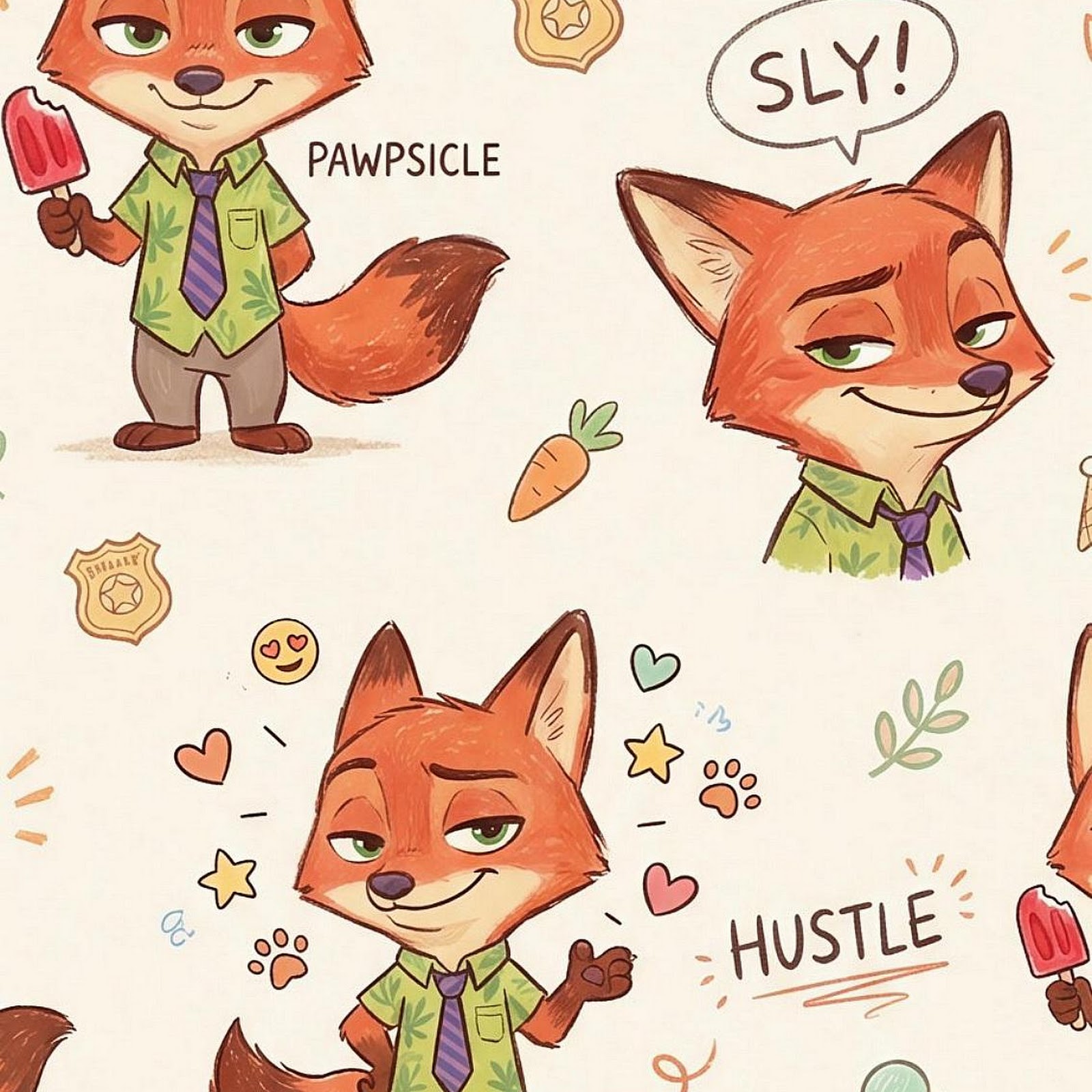 Download Nick Wilde From Zootopia Pattern Full HD iPhone