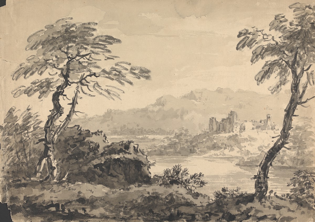 Landscape with Two Trees and Castle 1763