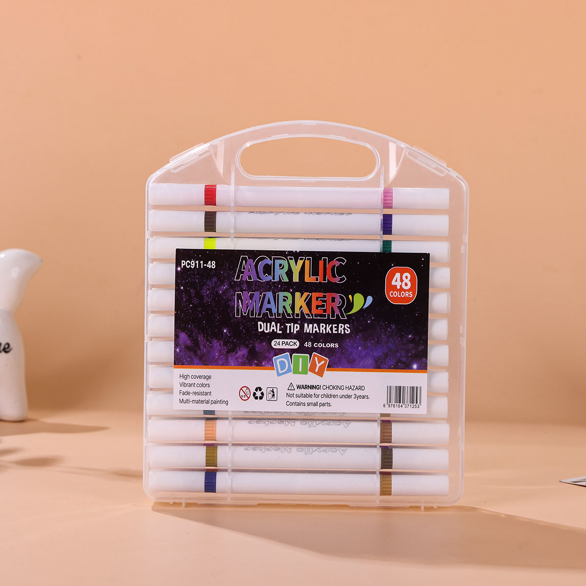 Acrylic marker set, 12–48 colors, PVC pen