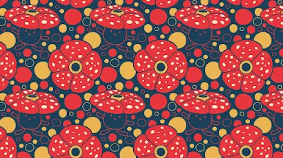 Pokémon, Pattern, 4K, Vileplume, Simple Background 4K Wallpaper Background