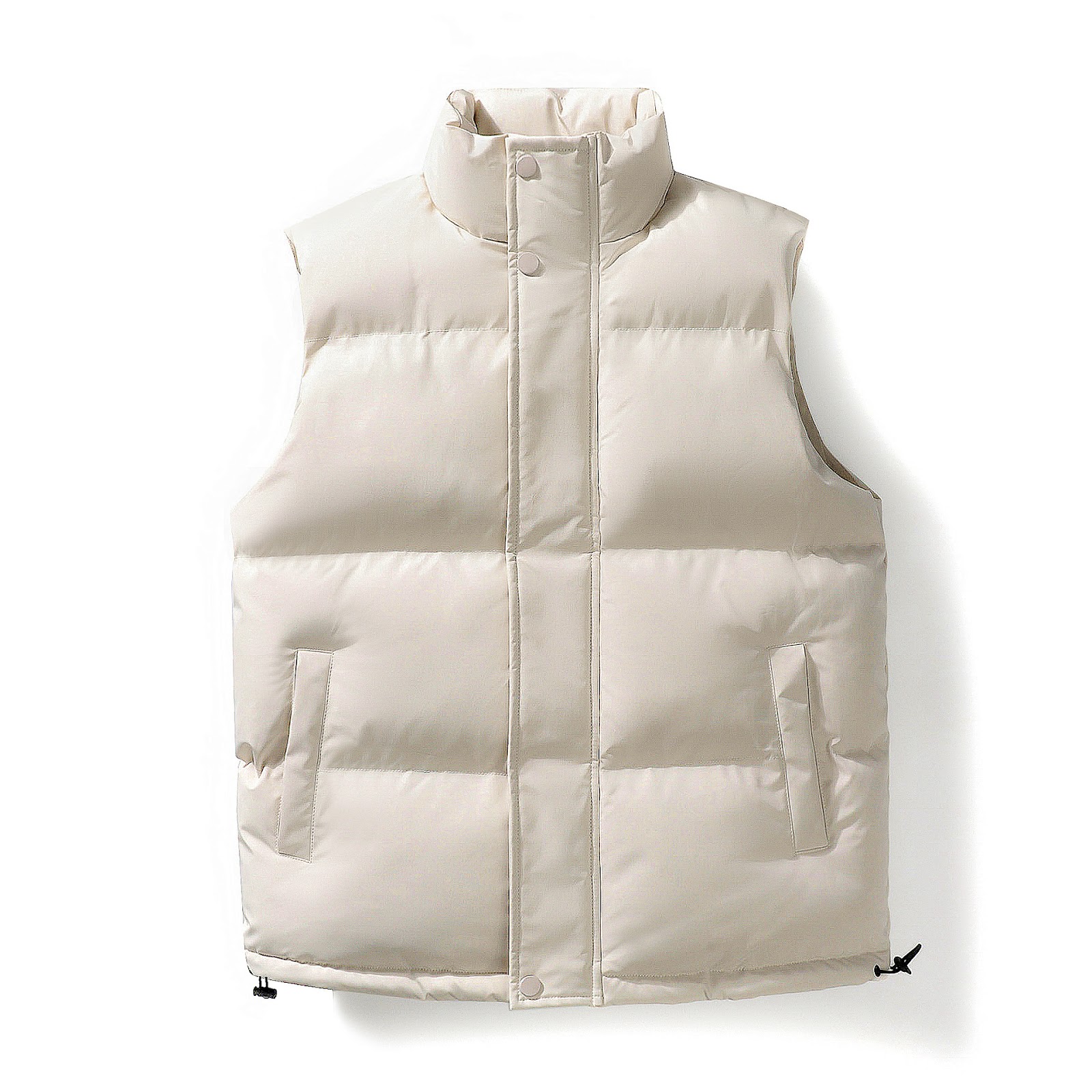 Insulated men's winter jacket with hood and wind protection
