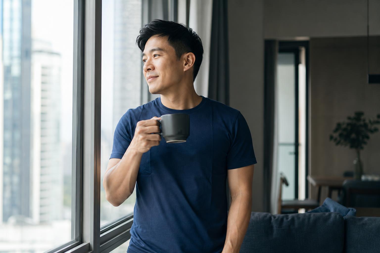 Asian couple at home in Singapore — men's sexual health