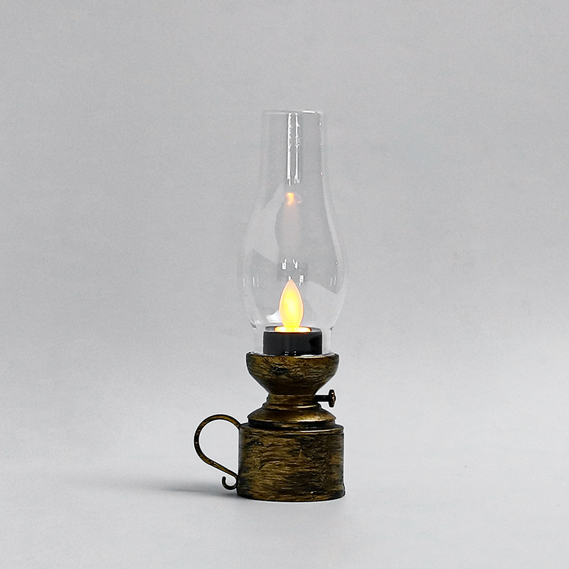 Decorative LED Oil Lamp in Retro Style