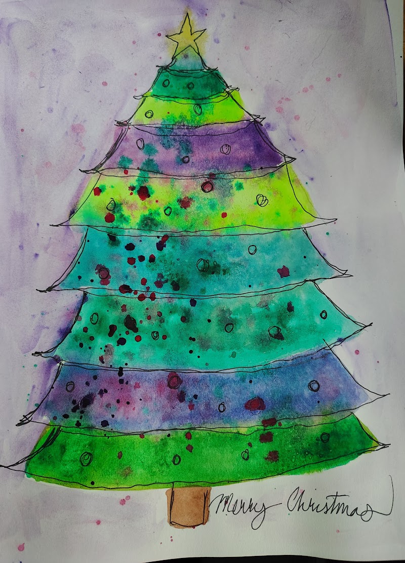 Oh Christmas Tree: Paint a Watercolor Christmas Tree by Elyse Dean