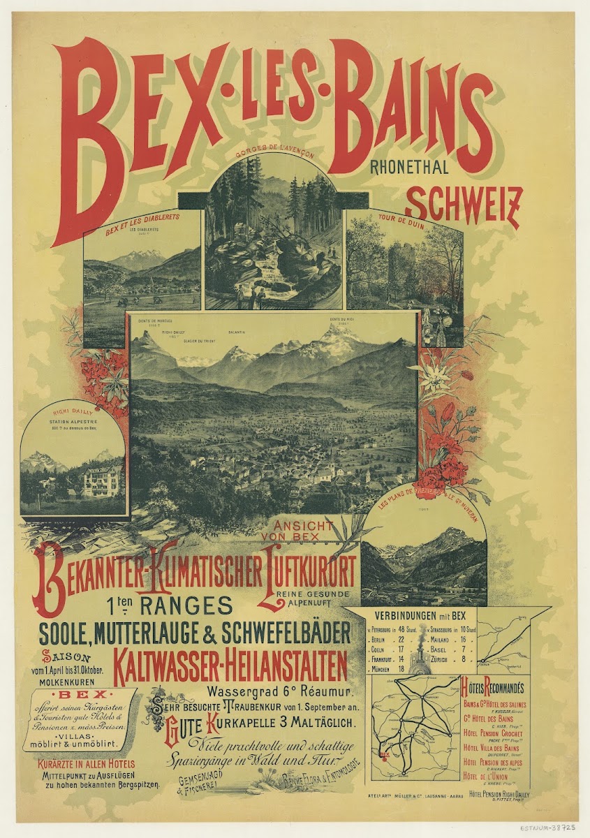 Bex Les Bains Rhonethal Schweiz 1890