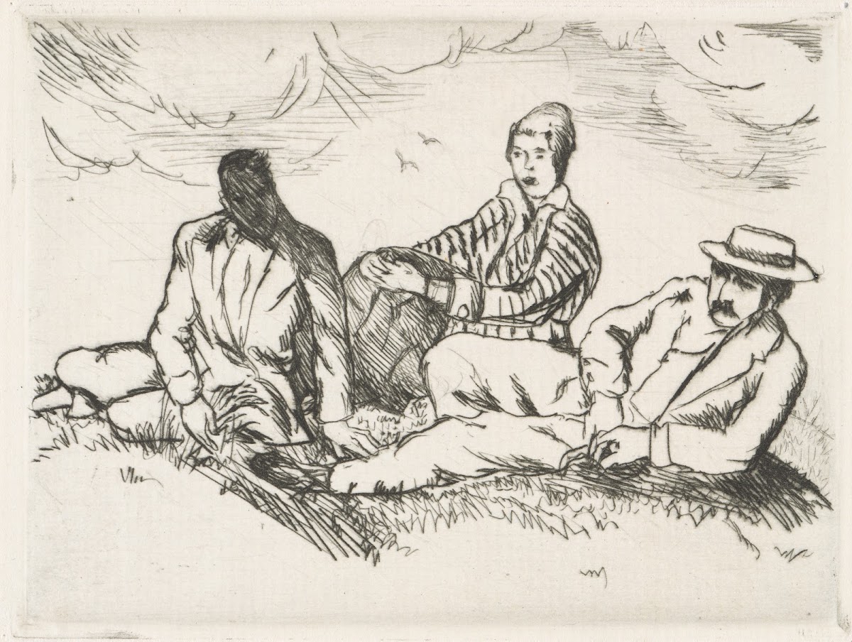 Im Freien Robert Walser mit Frau und einem Bekannten 1909 1915