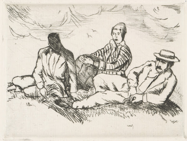 Im Freien Robert Walser mit Frau und einem Bekannten 1909 1915