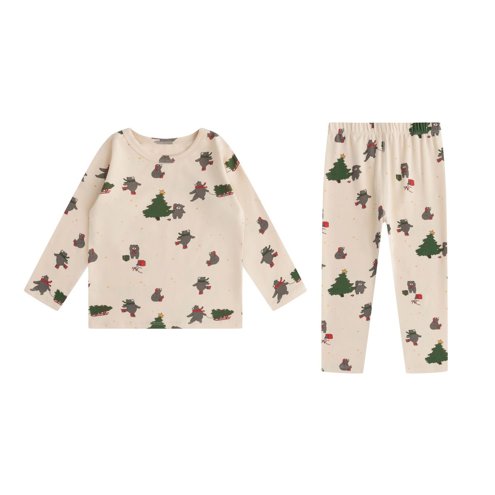 Kids Pajama Set, Cotton, with Christmas Motifs