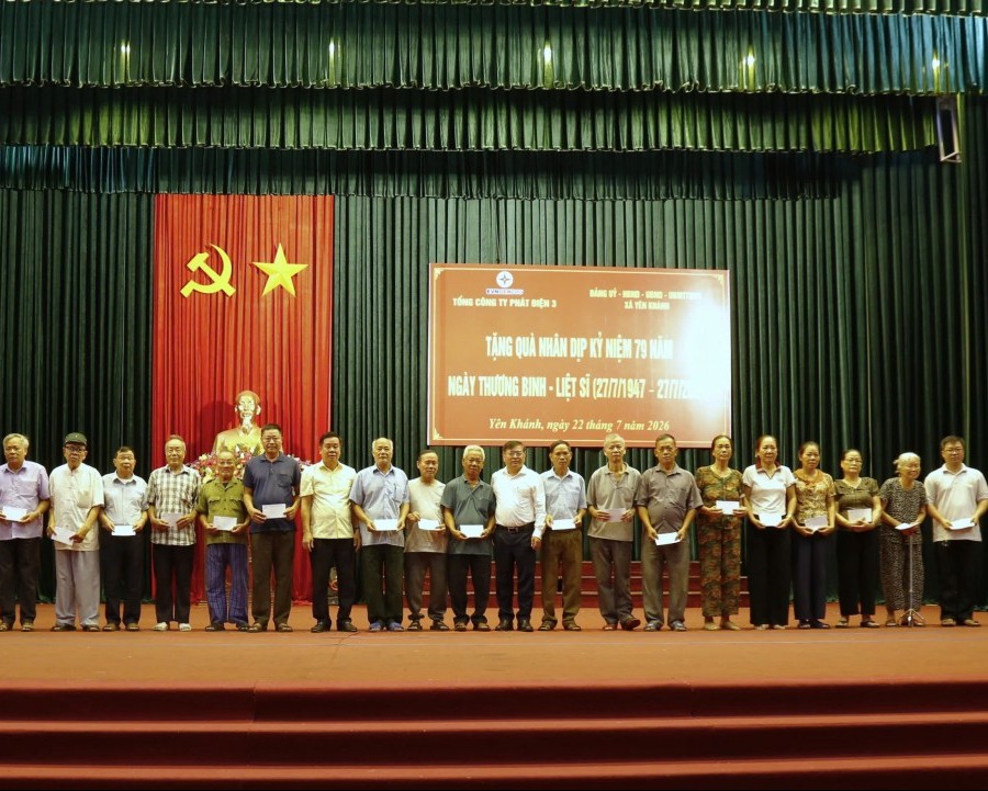 Tổng Công ty Phát điện 3 Trao Tặng 947 Phần Quà Tri Ân Tại Ninh Bình Nhân Ngày Thương Binh Liệt Sĩ