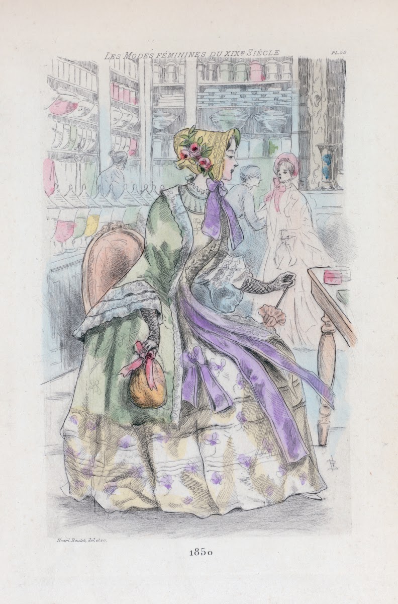 1850 Womens fashion in nineteenth century Paris 1902
