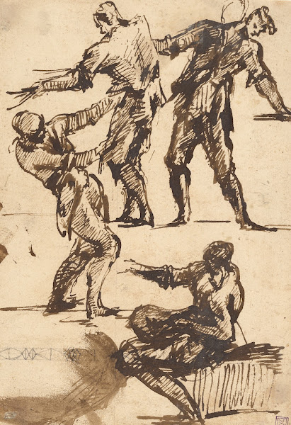 Four Studies of a Male Figure 17601765