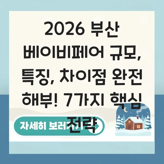 부산 베이비페어 규모 특징 차이점