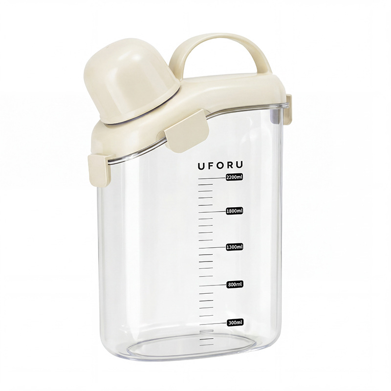 Tragbare Vorratsdose mit Griff, 1–2 L, lebensmittelgerecht