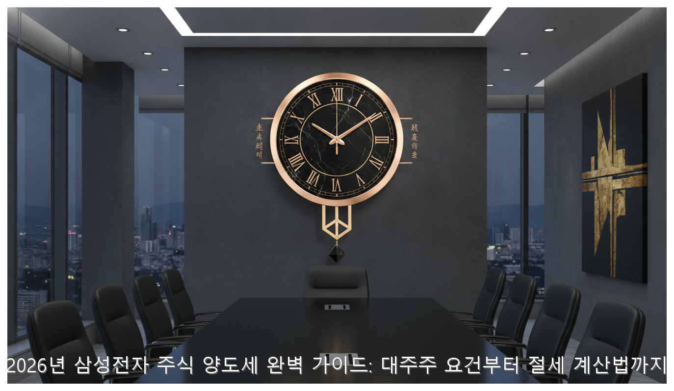 2026년 삼성전자 주식 양도세 완벽 가이드: 대주주 요건부터 절세 계산법까지 핵심 안내 및 분석 인포그래픽 (7)