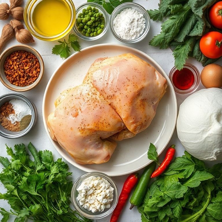 Ingredients for Juicy Oven-Roasted Chicken Thighs Crispy Skin – Easy Weeknight Dinner