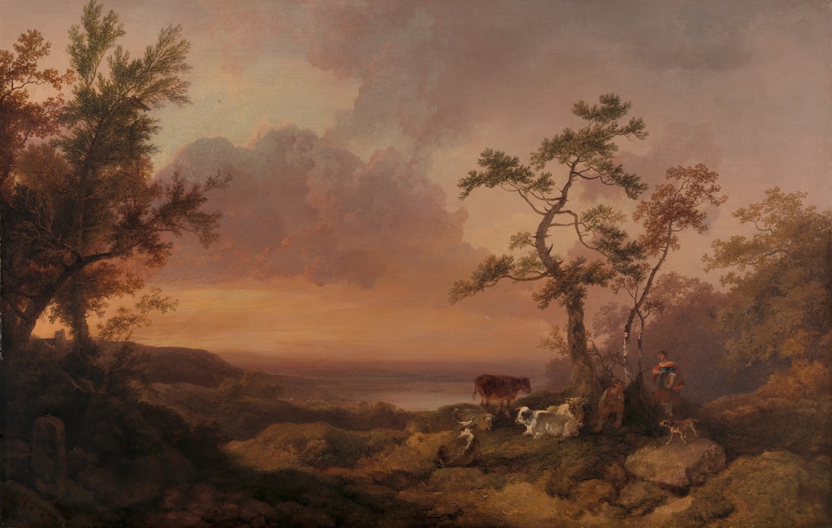 Landscape with Cattle and Peasant 1781