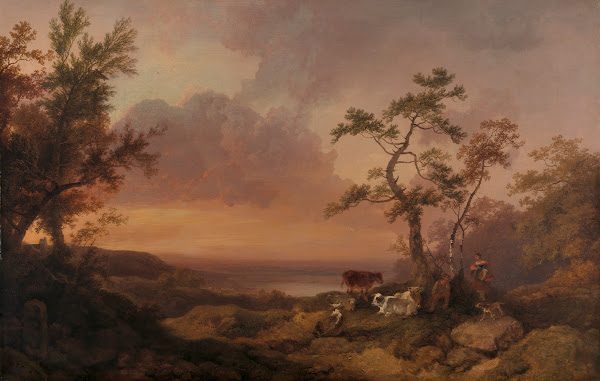 Landscape with Cattle and Peasant 1781