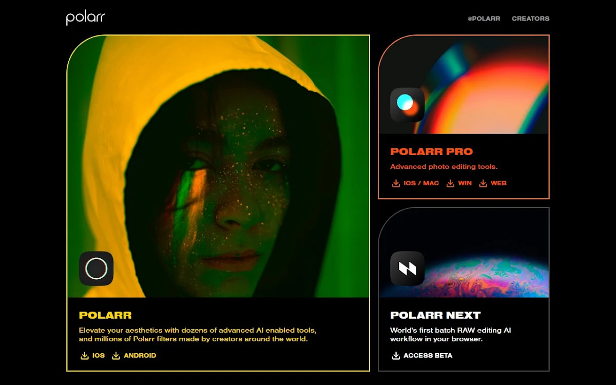 Captura de Polarr Copilots