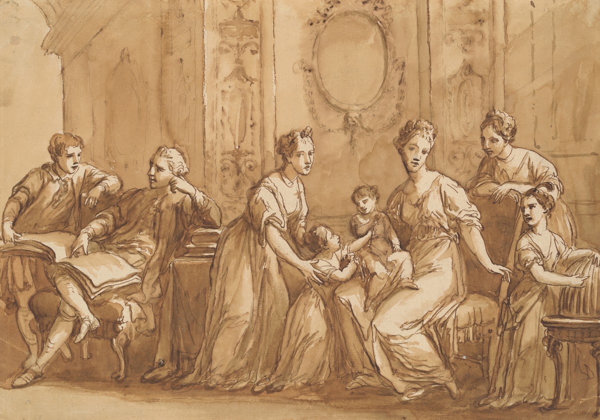 An English Family Group late 18th century