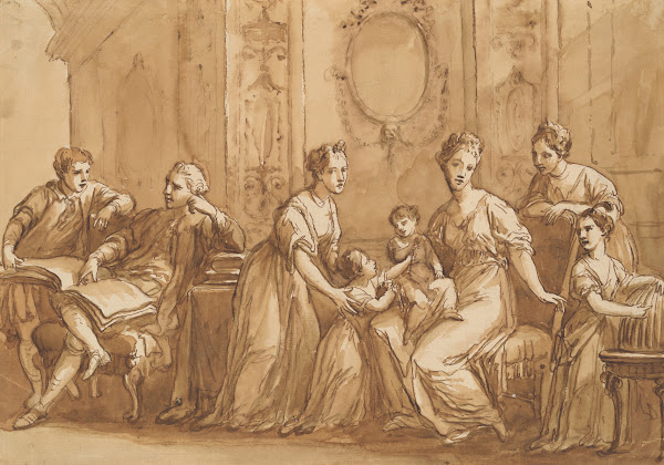 An English Family Group late 18th century