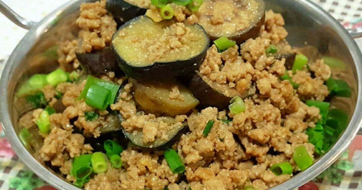 Cà tím xào thịt băm 돼지고기가지볶음