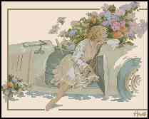 CMP 270078 Girl In A Retro Car