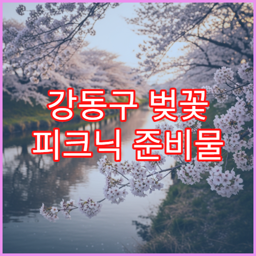 강동구 벚꽃 피크닉 준비물 성내천 초보 가족 체크리스트