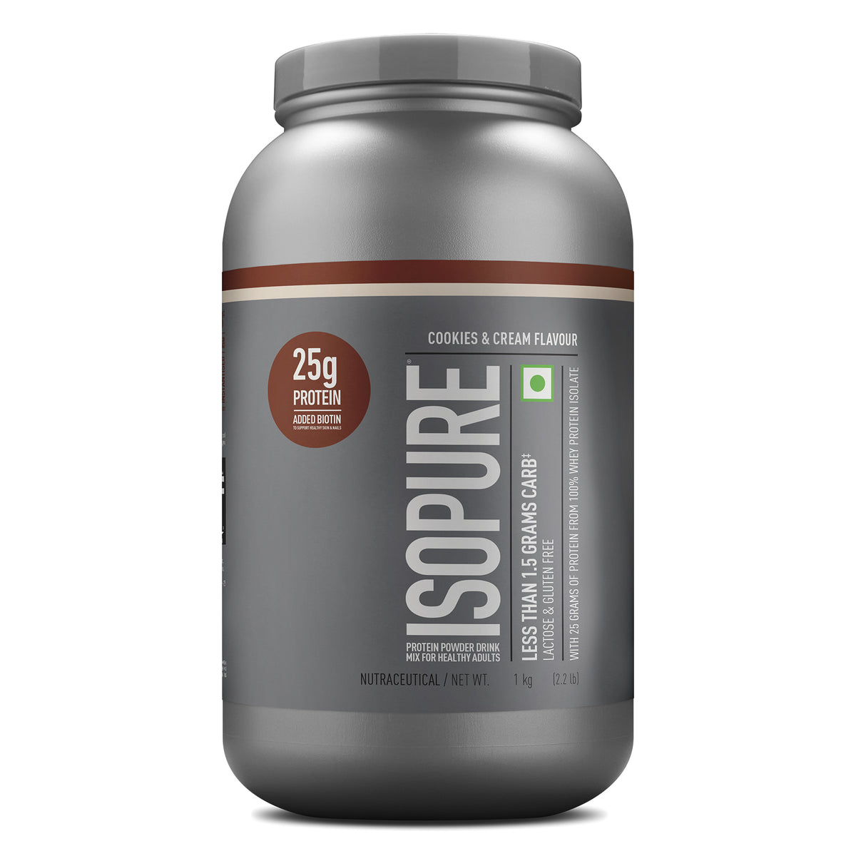 Isopure Whey Protein Isolate — Cookies & Cream, 1 kg