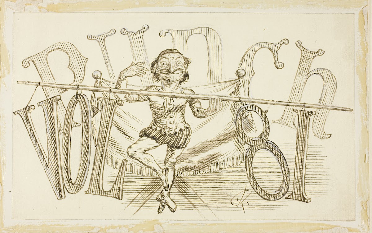 Study for Title Page from Punch Volume 81 1881