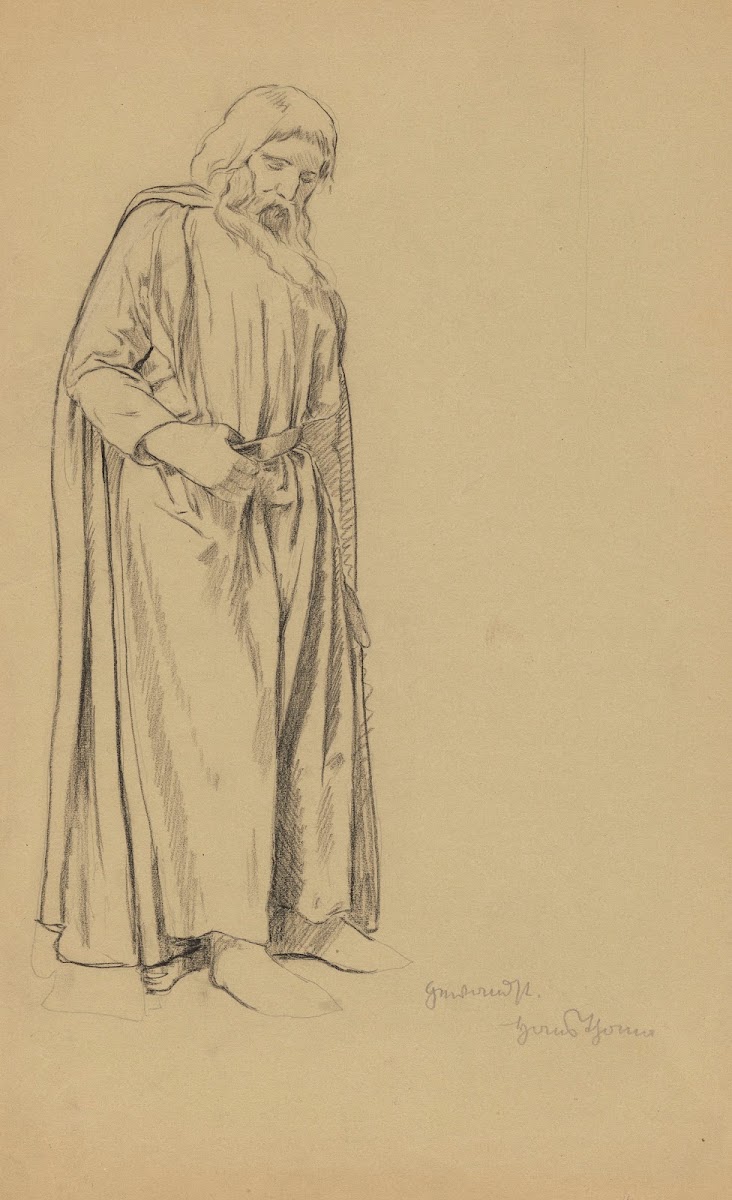 Study of a Figure of an Old Man in a Long Robe 1908