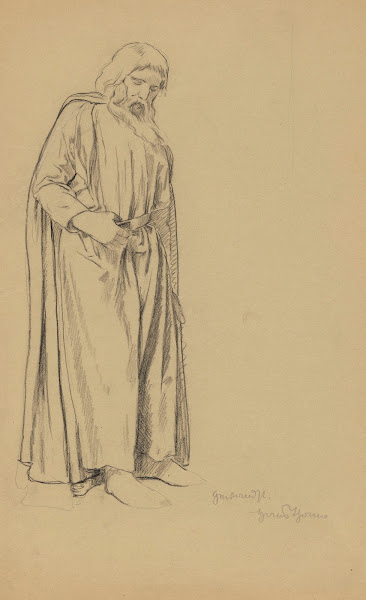 Study of a Figure of an Old Man in a Long Robe 1908