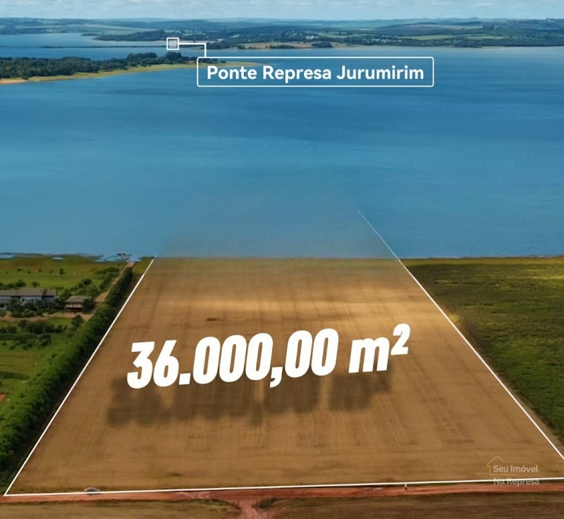 Terreno pé na água à venda de 36.000m² no Riviera Norte em Arandu