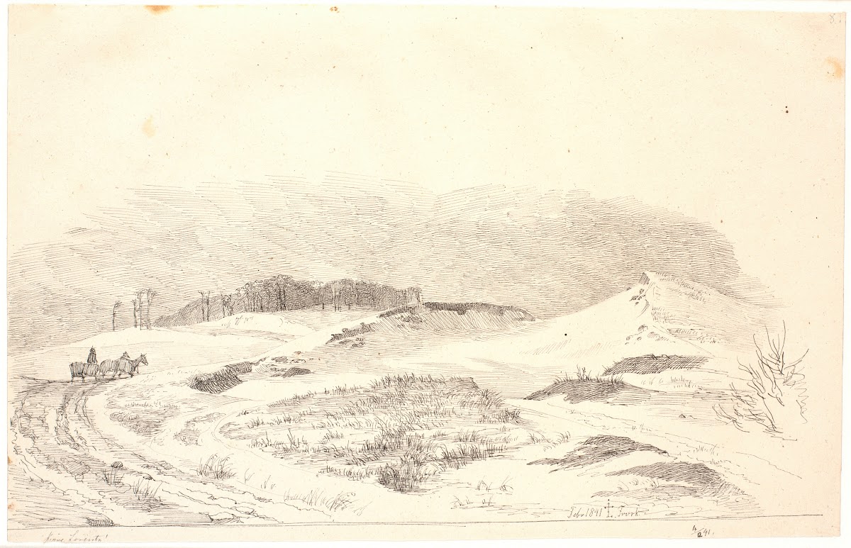 Vinterlandskab i nordsjællandsk karakter 1841