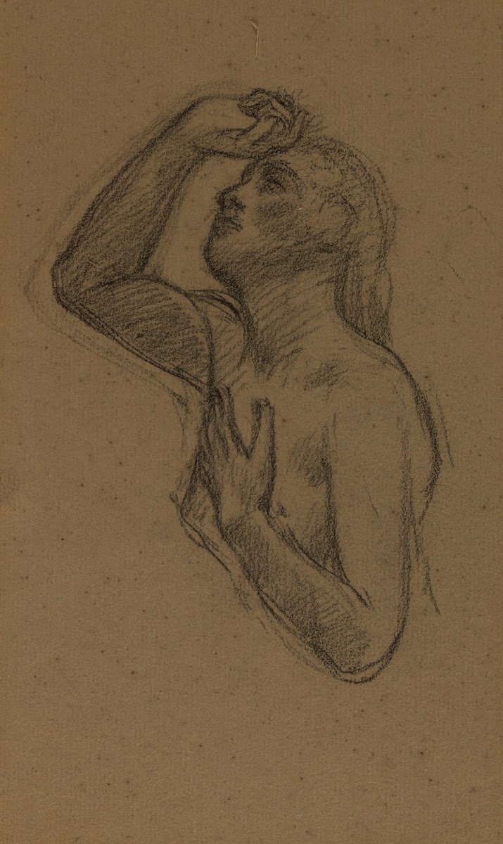 Buste de femme main droite posée sur le front 1892 1894