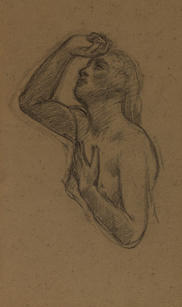 Buste de femme main droite posée sur le front 1892 1894