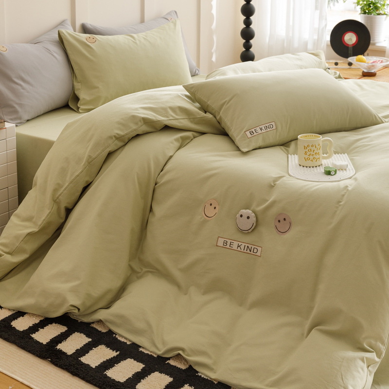 Cotton bed linen set, 4-piece, cartoon motif