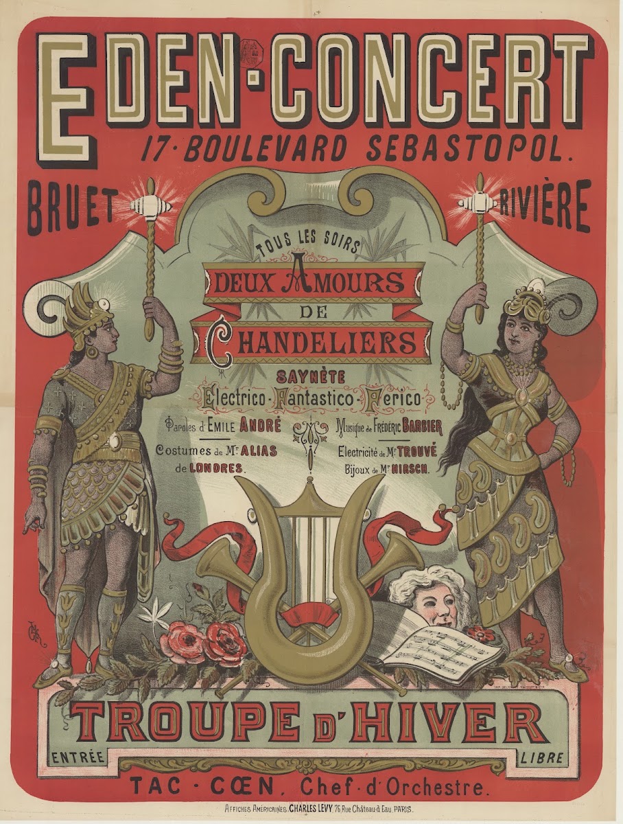 Eden Concert 17 boulevard Sébastopol Tous les soirs deux amours de chandeliers 1