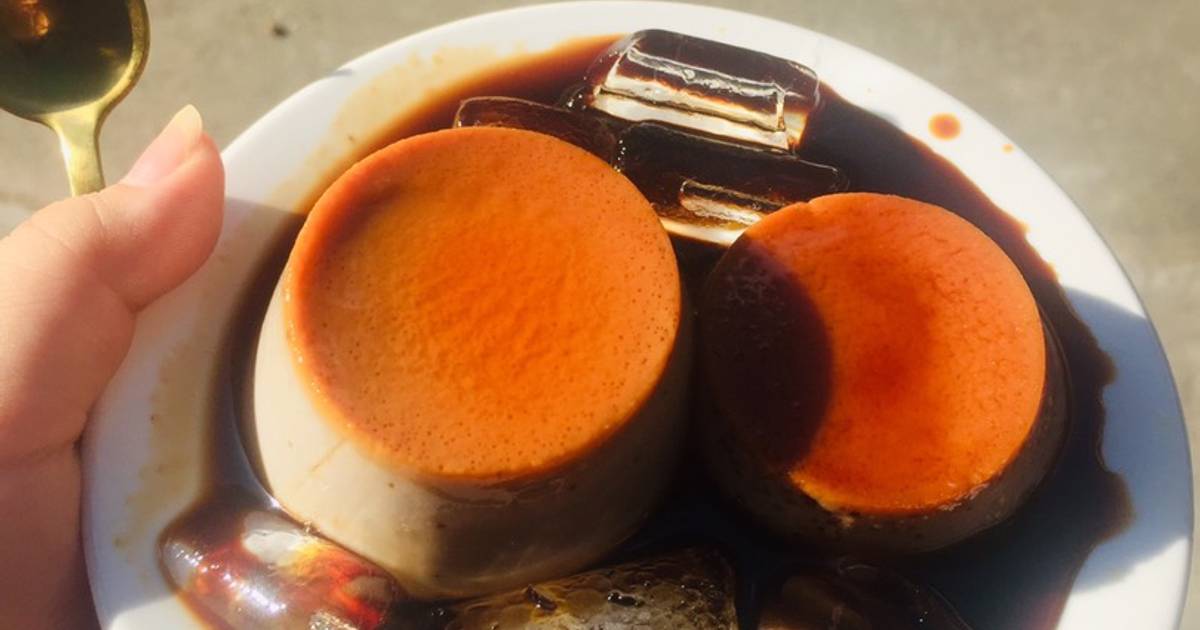 Bánh flan khoai lang tím
