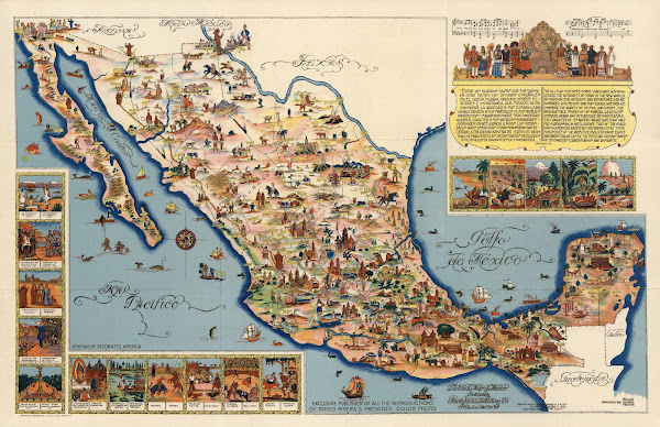 Pictorial Map Of Mexico 1931