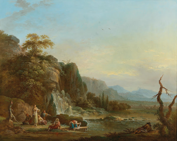 River landscapes with figures