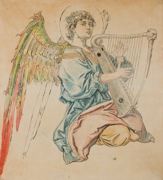 Figure of an Angel Playing the Lute 1888 1891